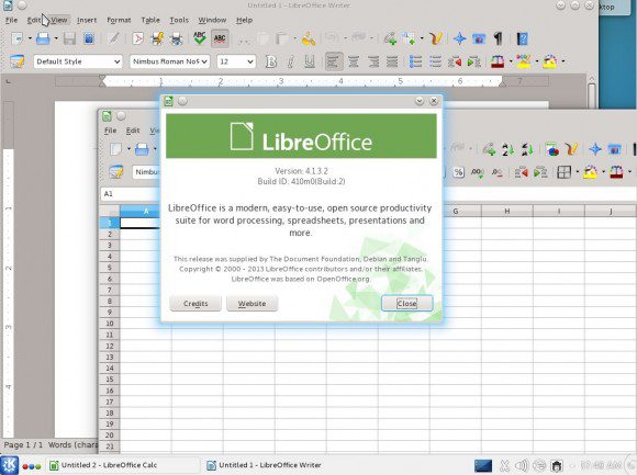 Tanglu 1.0 KDE: LibreOffice