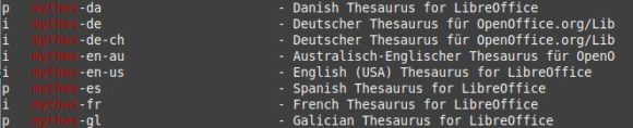 mythes-de: Thesaurus für LibreOffice