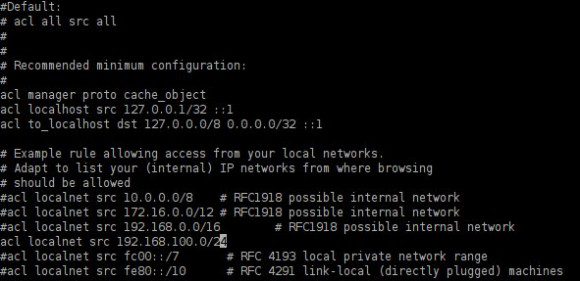 Squid: acl localnet