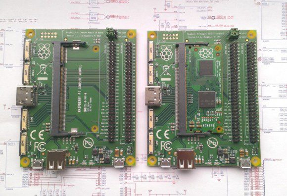 IO Board mit und ohne Compute Module (Quelle: raspberrypi.org)