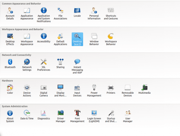 Desktop-Suche mit neuem Symbol