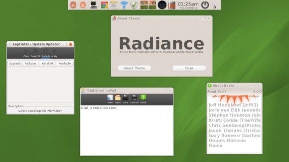 Bodhi Linux: Radiance (Quelle: jeffhoogland.blogspot.com)