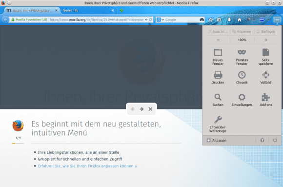 Firefox 29: Rundgang