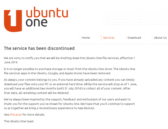Ubuntu One schließt die Pforten