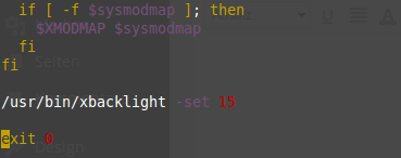 xbacklight in MDM automatisch verwenden