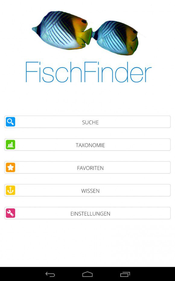 FischFinder: Startseite