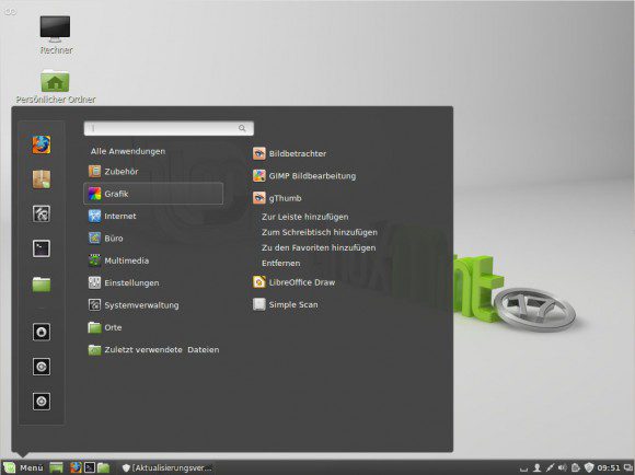 Linux Mint 17: Menü