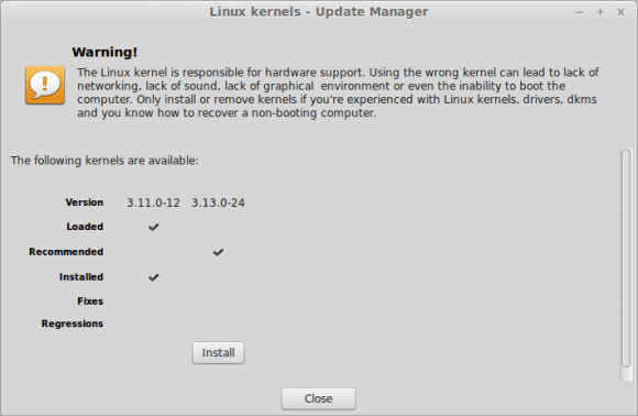 Linux Mint 17: Kernel-Update (Quelle: linuxmint.com)