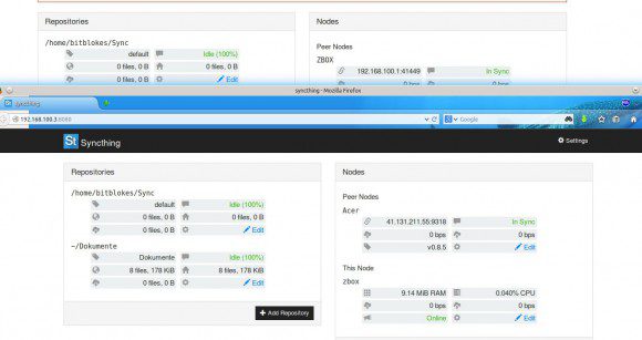Syncthing: erste Gehversuche