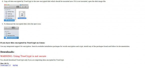 TrueCrypt: andere Plattformen