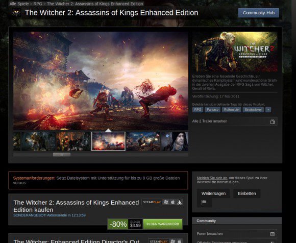 The Witcher 2 für Linux