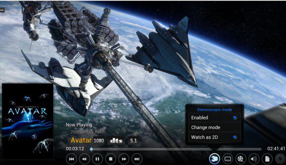 XBMC 13 mit 3D-Unterstützung (Quelle: xbmc.org)