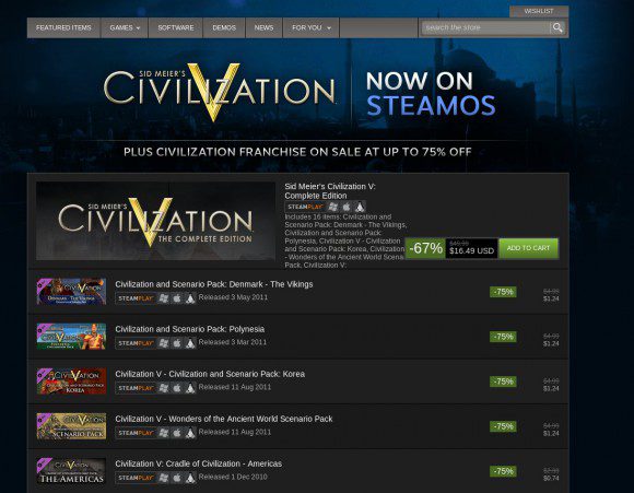 Civilization V für SteamOS / Linux