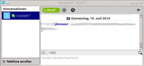 Skype für Linux: Chat