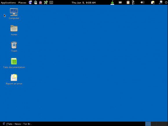 TAILS 1.1: Desktop