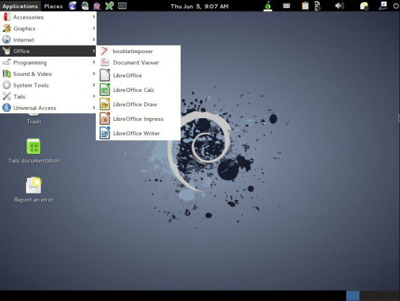 TAILS 1.1: LibreOffice
