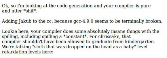 Torvalds: GCC 4.9 ist große Scheiße