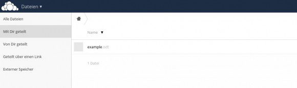 ownCloud 7: Mit Dir geteilt
