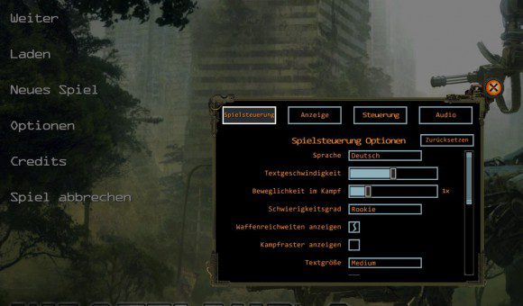 Wasteland 2 lässt sich auf Deutsch umstellen