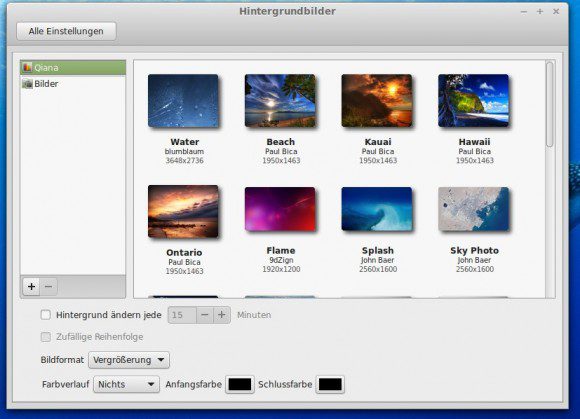 Linux Mint 17.1 mit Cinnamon 2.4: Die Hintergrundbilder automatisch tauschen lassen