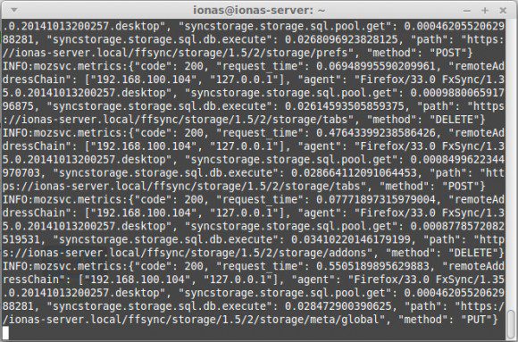 Firefox-Sync: Irgendetwas tut sich auf dem ionas-Server