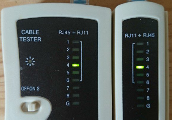 Der Kabeltester sagte, dass Ethernet-Kabel ist in Ordnung ...