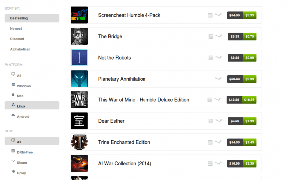 Humble Store: Bei den Spielen für Linux findet man auch Planetary Annihilation