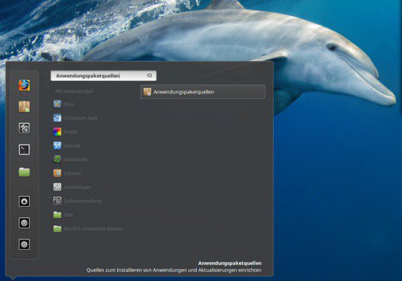 Linux Mint Repository über die Anwendungspaketquellen umstellen