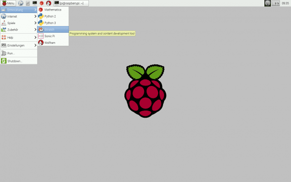 Raspbian 2014-12-24: Entwicklungs-Programme