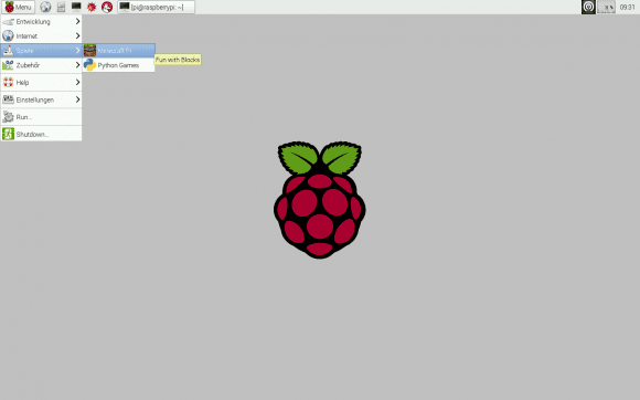 Raspbian 2014-12-24: Minecraft an Bord