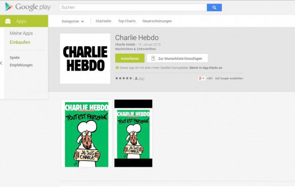 Charlie Hebdo für Android