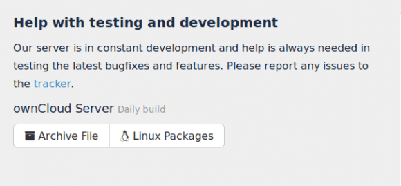 ownCloud 8.0 Server kann man als Daily Build herunterladen