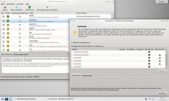 Linux Mint 17.1 KDE: Update-Manager und Kernel-Auswahl