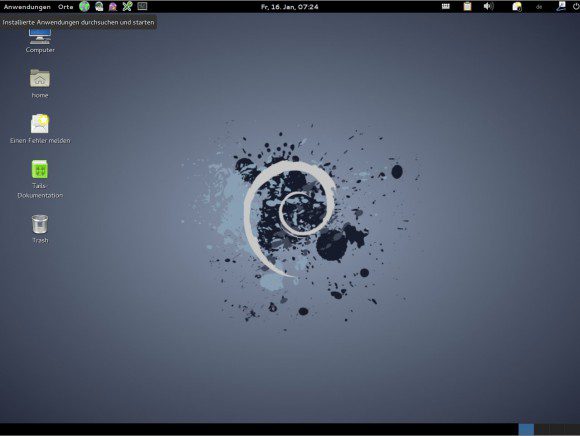 Tails 1.2.3 mit GNOME