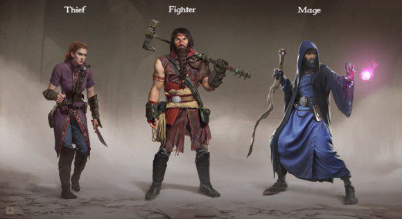 Underworld Ascendants: Dieb, Kämpfer, Magier (Quelle: kickstarter.com)