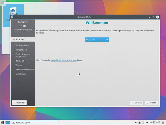 Kubuntu 15.04: Installer