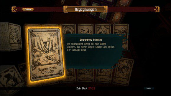 Hand of Fate Tipps: Geschwundene Schlucht - eine Waffe gibt es da