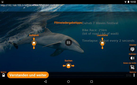 VLC für Android in Aktion