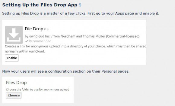 ownCloud 8.0.3: File Drop (Quelle: ownCloud.com)