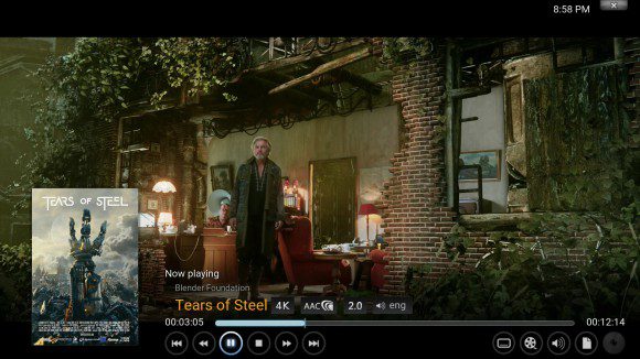 Kodi 15.0 Beta 2: Tears of Steel in 4K (Quelle: kodi.tv)