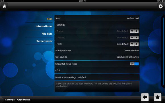 Kodi 15.0 RC2 auf re-Touched umstellen