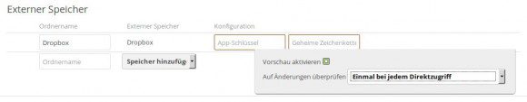 ownCloud 8.1 RC1: Mount-Optionen bei externem Speicher