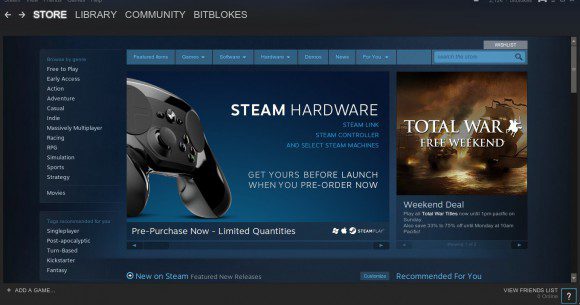 SteamOS Brewmaster startet direkt in den Steam Client