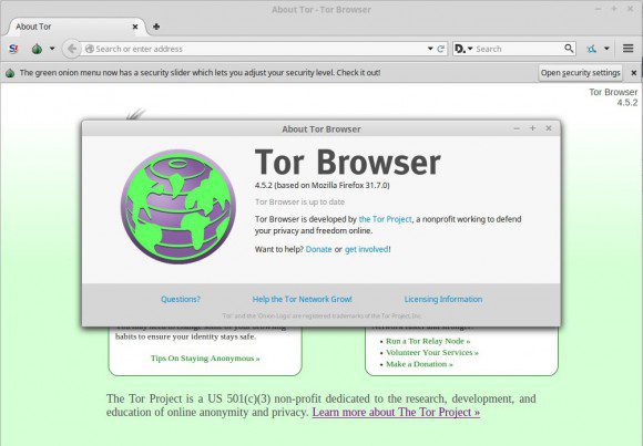 Tor Browser 4.5.2 basiert auf Firefox 31.7