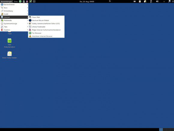 Tails 1.5 mit GNOME 3
