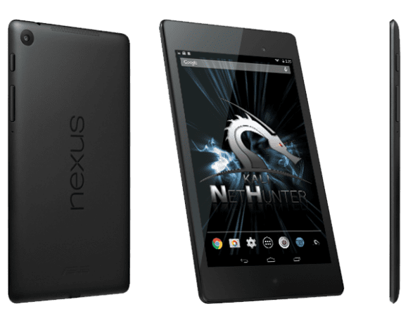 netHunter: Kali Linux 2.0 auf einem Nexus 7 (Quelle: offensive-security.com)