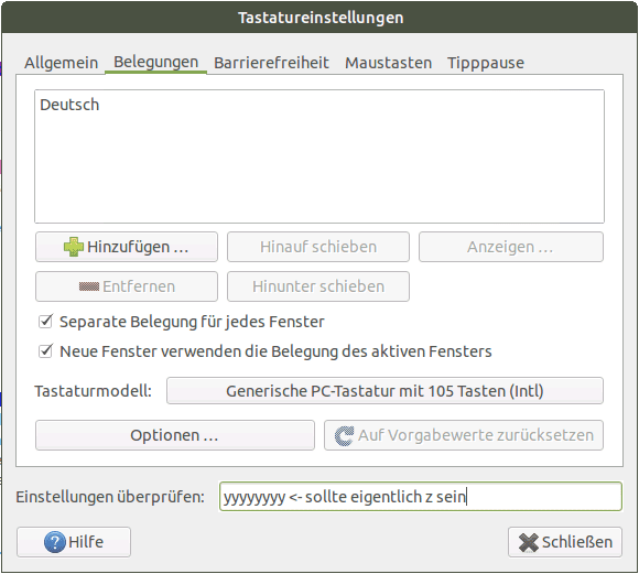 Ubuntu MATE 15.04 für Raspberry Pi: Tastatur auf Deutsch umstellen - das System ignoriert das nach einem Neustart aber