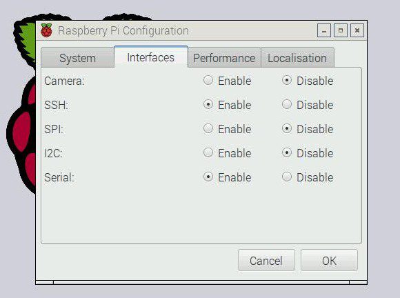 Raspberry Pi Configuration: Interfaces