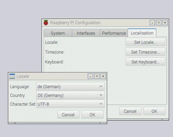 Raspberry Pi Configuration: Sprachwahl