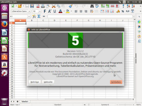 Ubuntu 15.10 LibreOffice 5